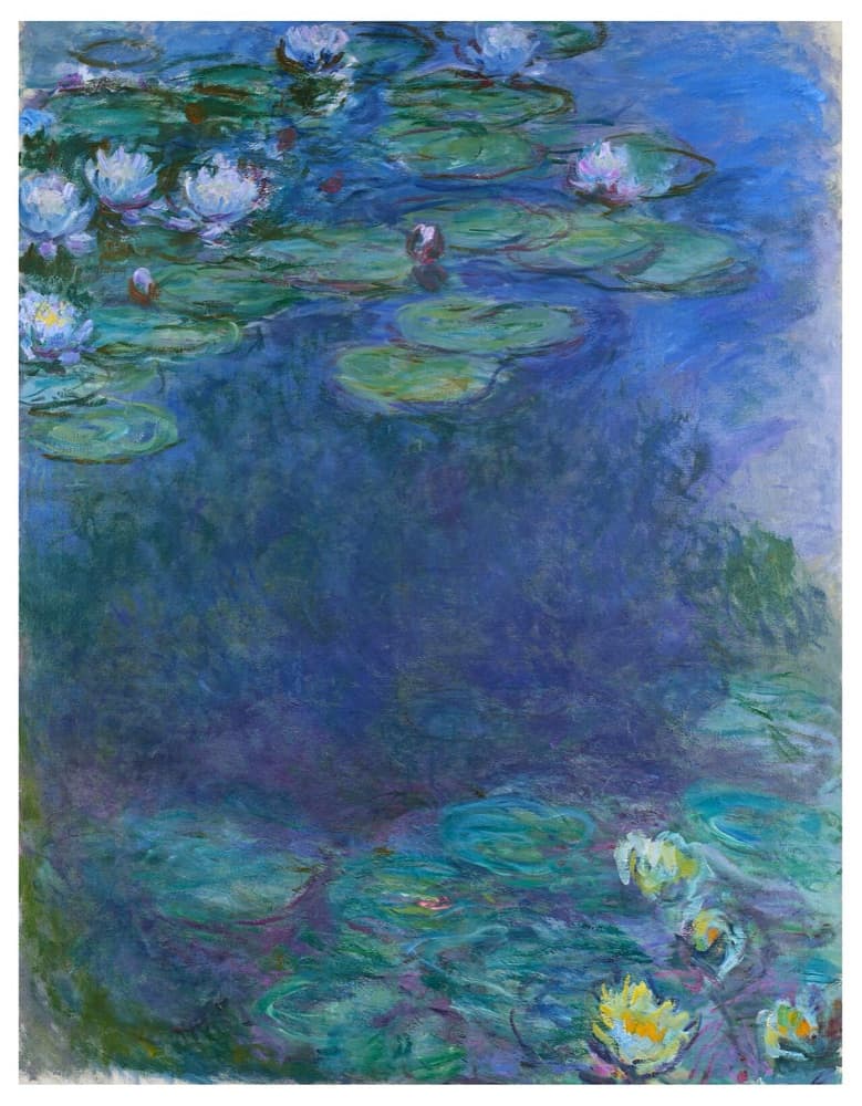 Claude Monet's Nympheas (c. 1914-17), the vertical 175 x 135.4 cm water-lilies canvas from the Sydell Miller collection that sold at auction on November 18, 2024 for $65.5 million