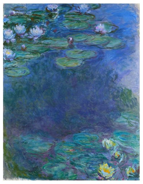 Claude Monet's Nympheas (c. 1914-17), the vertical 175 x 135.4 cm water-lilies canvas from the Sydell Miller collection that sold at auction on November 18, 2024 for $65.5 million